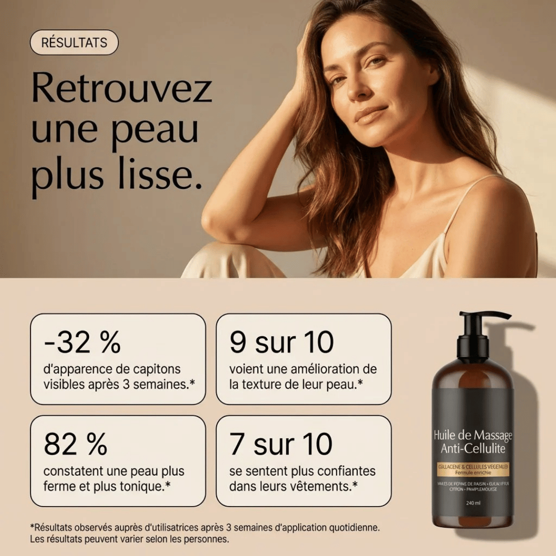 🇨🇮 Huile Sculptante & Raffermissante™ – Peau Plus Lisse & Tonifiée