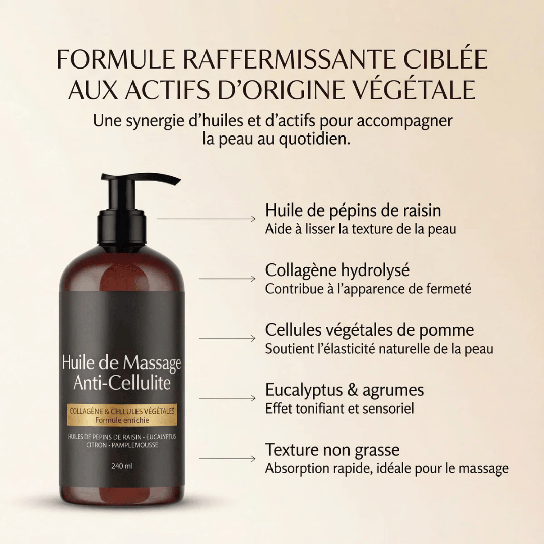 🇨🇮 Huile Sculptante & Raffermissante™ – Peau Plus Lisse & Tonifiée