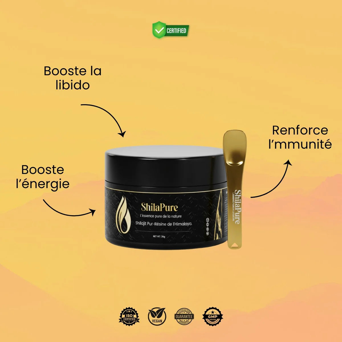 🇨🇮 Shilapure™ Résine Premium de Shilajit