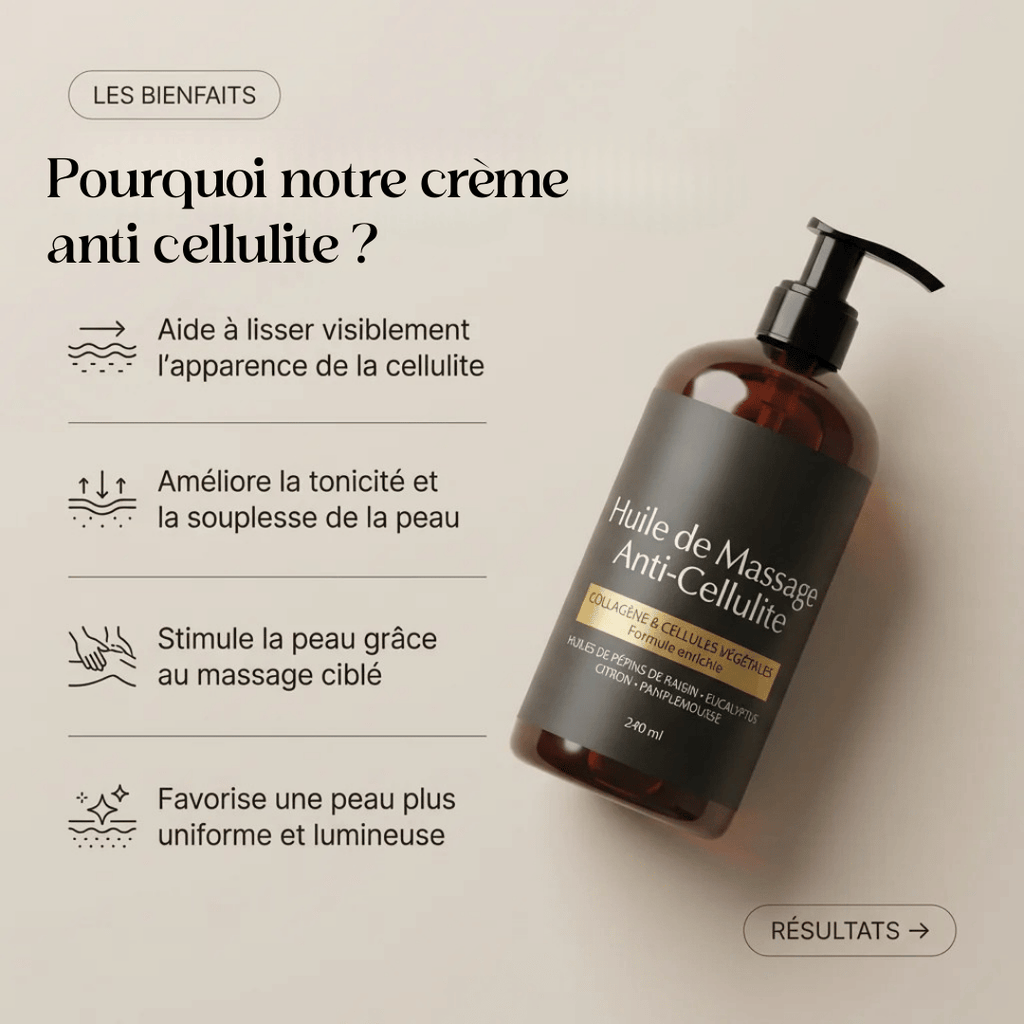 🇨🇮 Huile Sculptante & Raffermissante™ – Peau Plus Lisse & Tonifiée