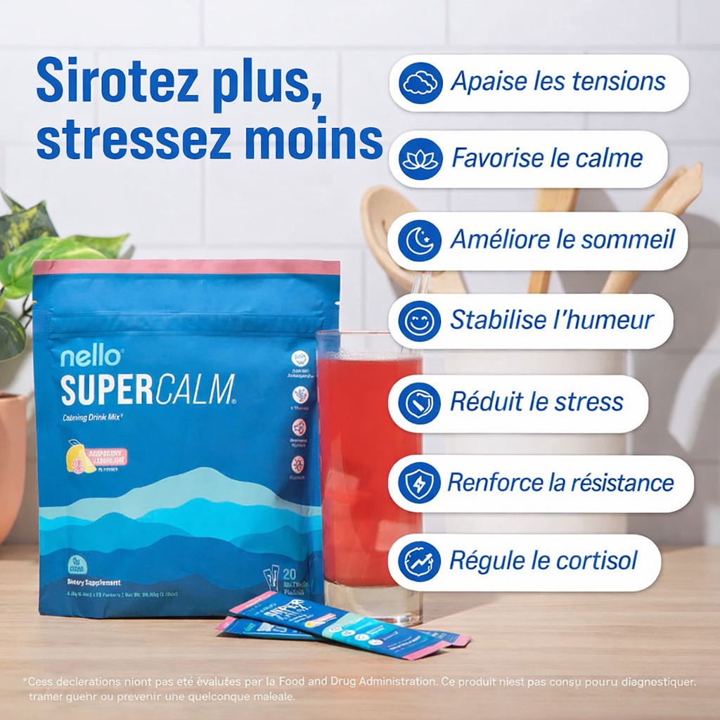 🇨🇮 SUPERCALM™ - Dites à Dieu au stress quotidien, ventre et visage gonflés