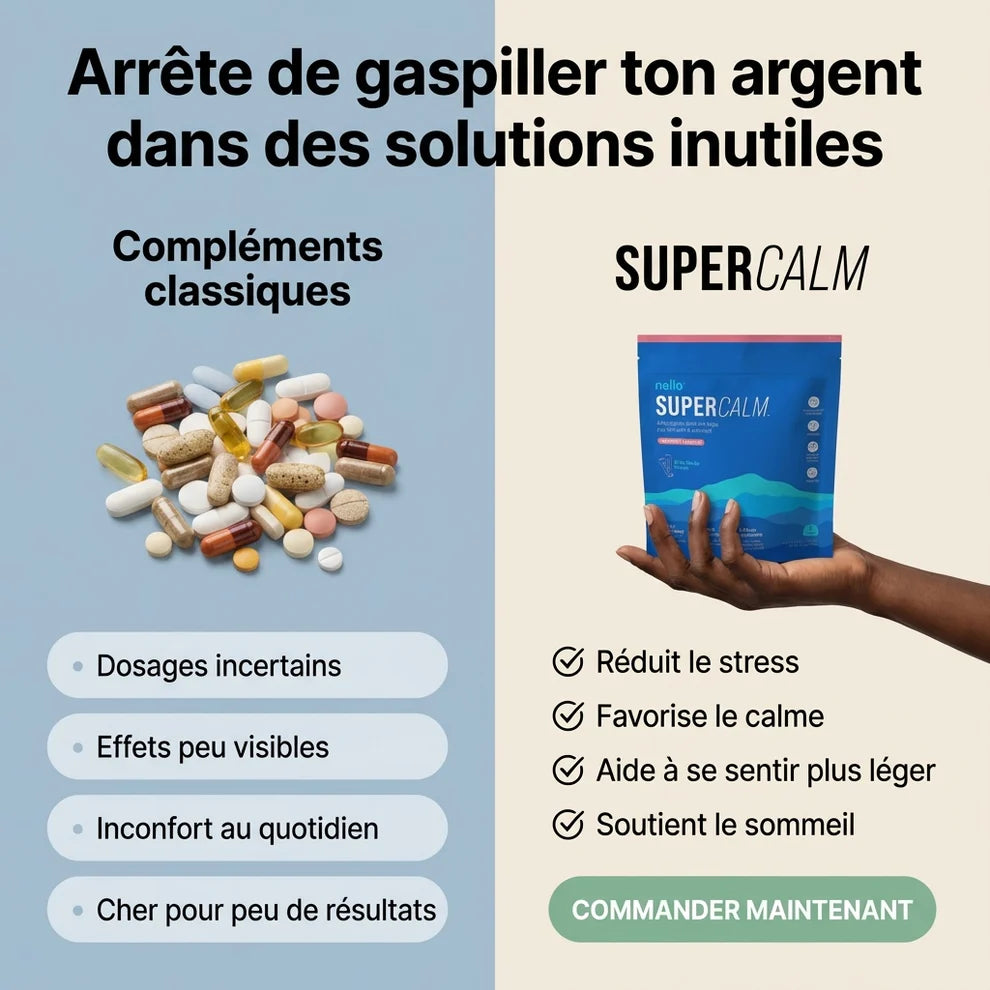 🇨🇮 SUPERCALM™ - Dites à Dieu au stress quotidien, ventre et visage gonflés