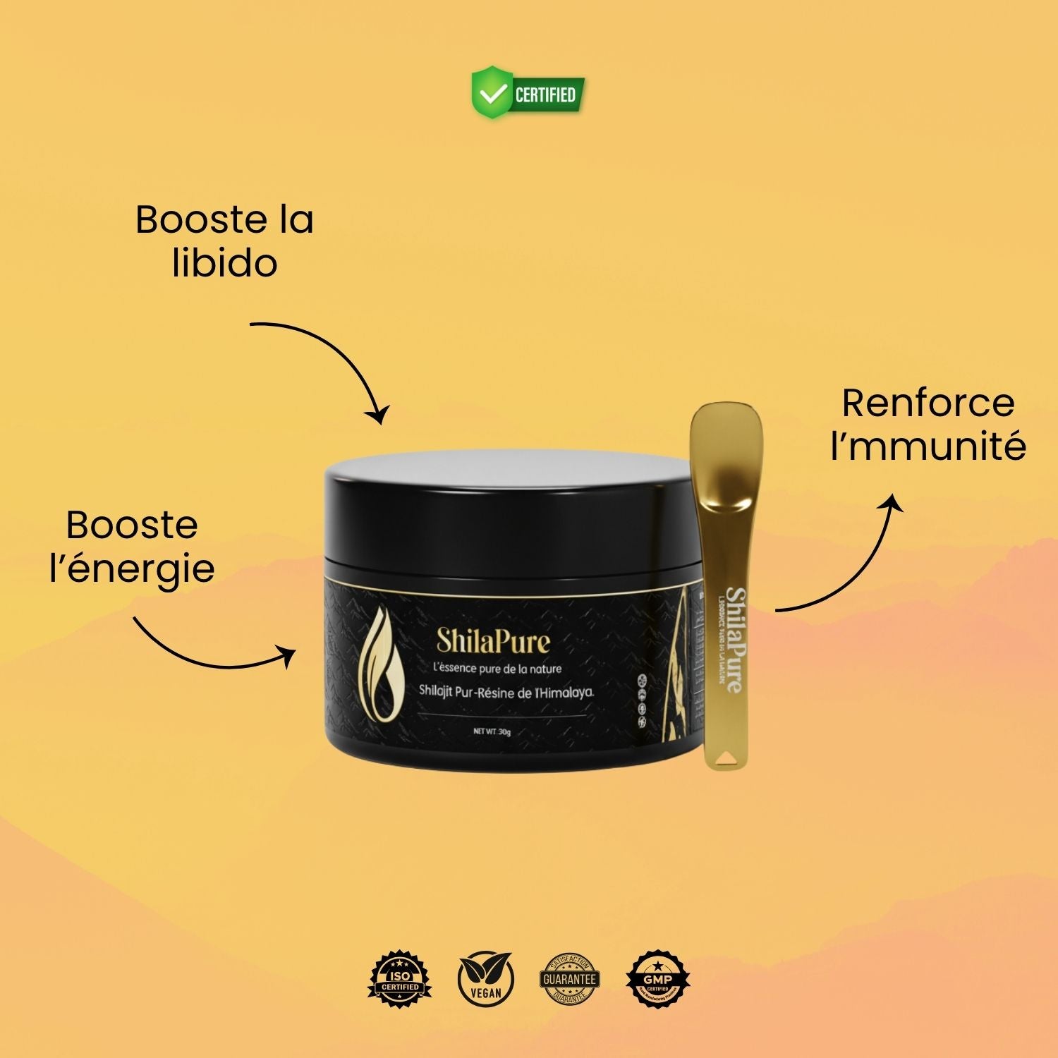 Shilapure – Résine Premium 30g | Vitalité & Énergie Naturelle 🇬🇦