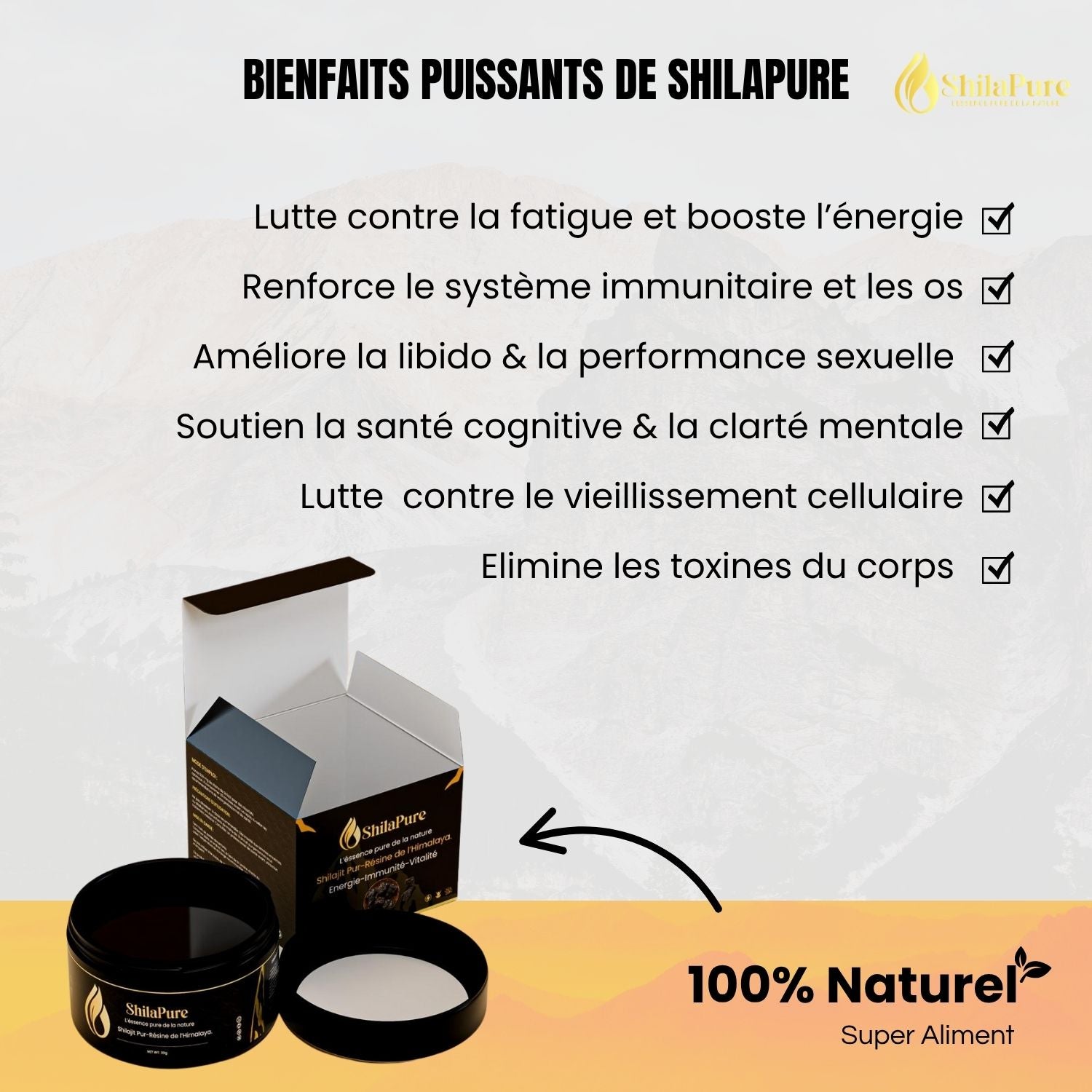 Shilapure – Résine Premium 30g | Vitalité & Énergie Naturelle 🇬🇦